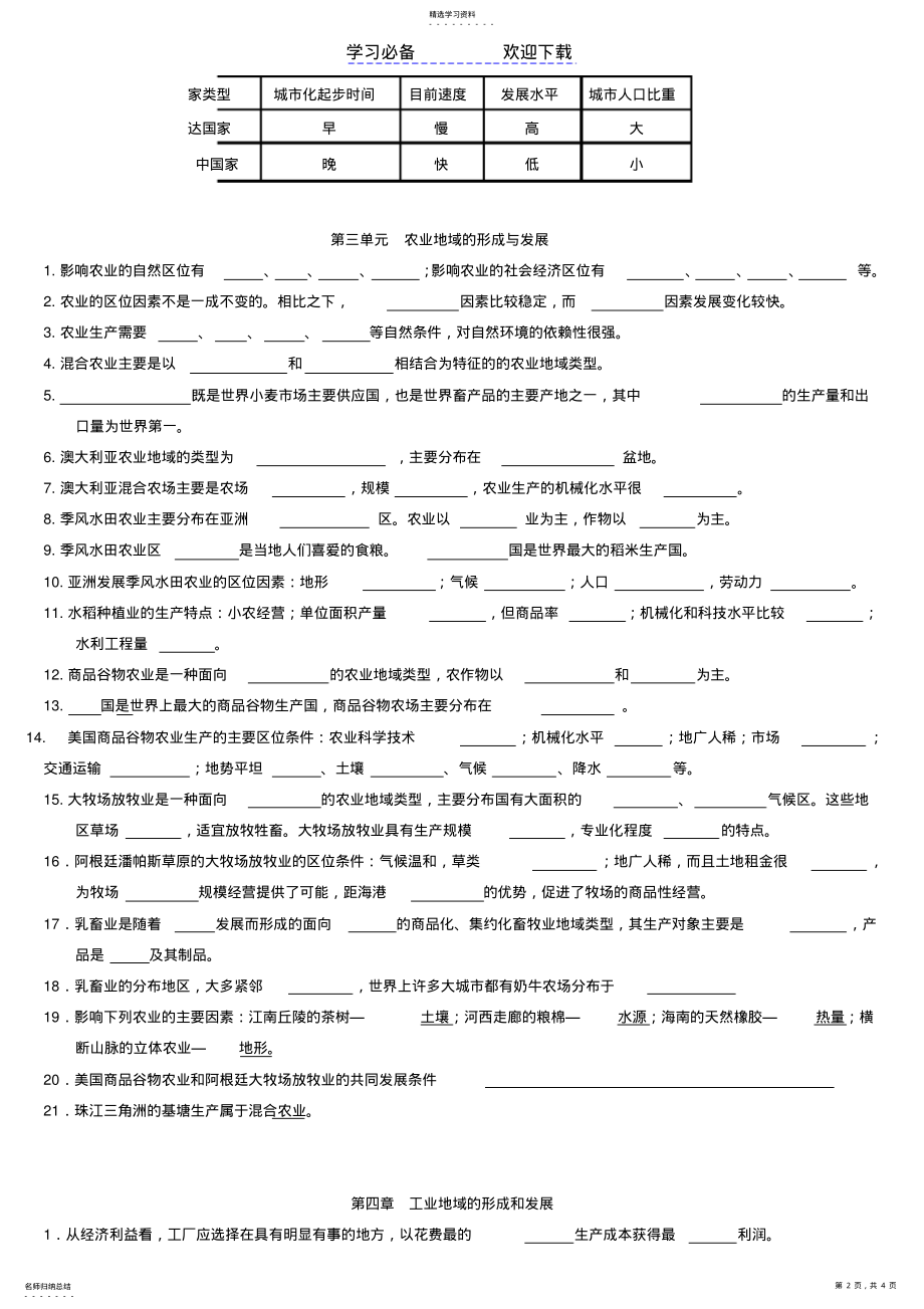 2022年高中地理必修二知识点归纳3 .pdf_第2页