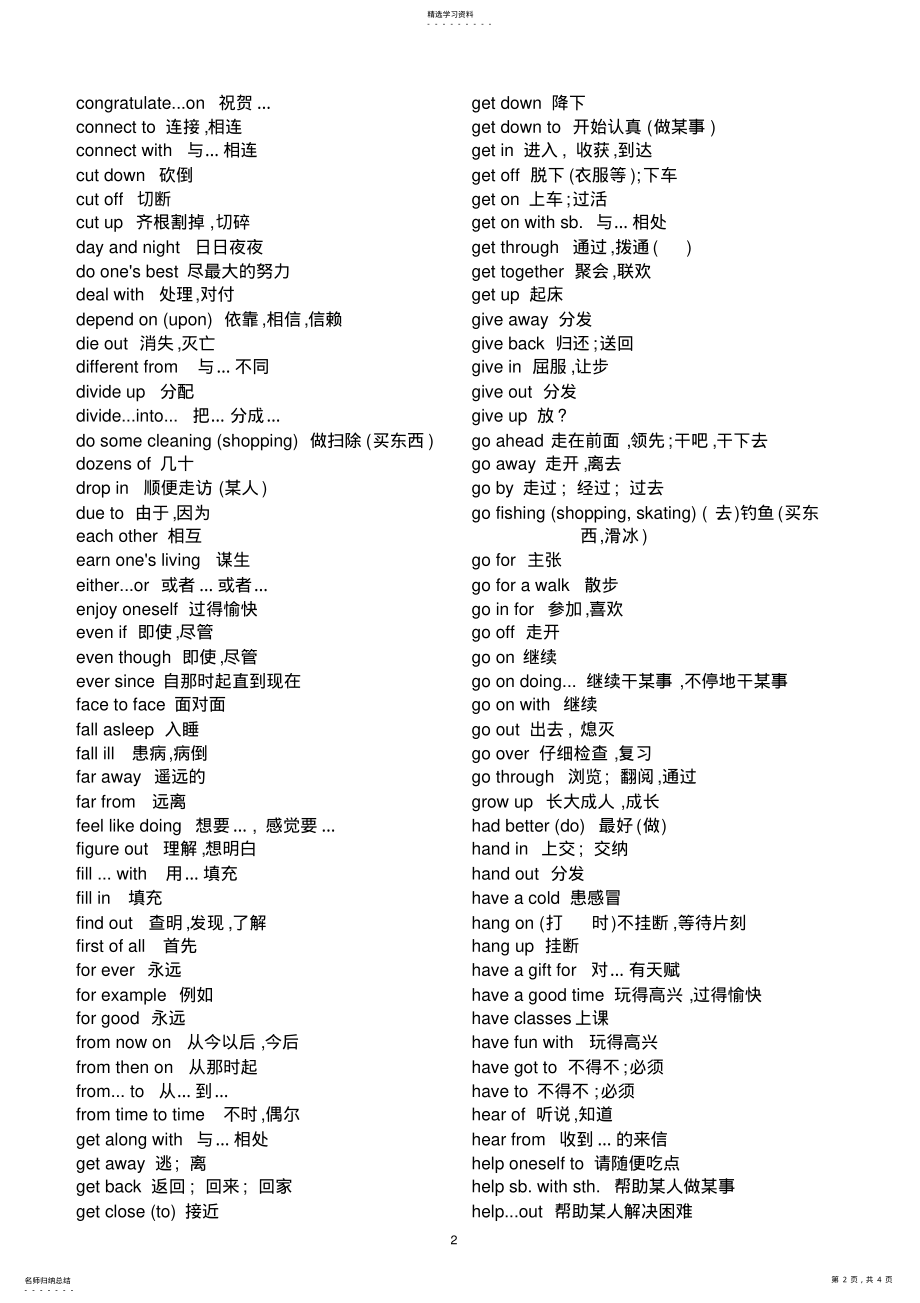 2022年高中英语词组固定搭配 2.pdf_第2页