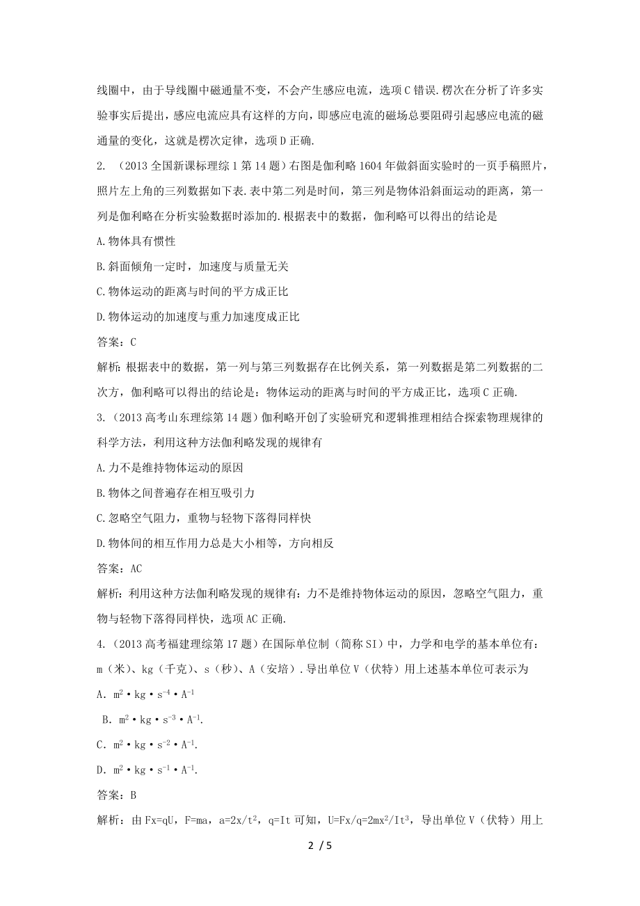 2012-2018年高考物理真题汇编专题14物理学史.doc_第2页