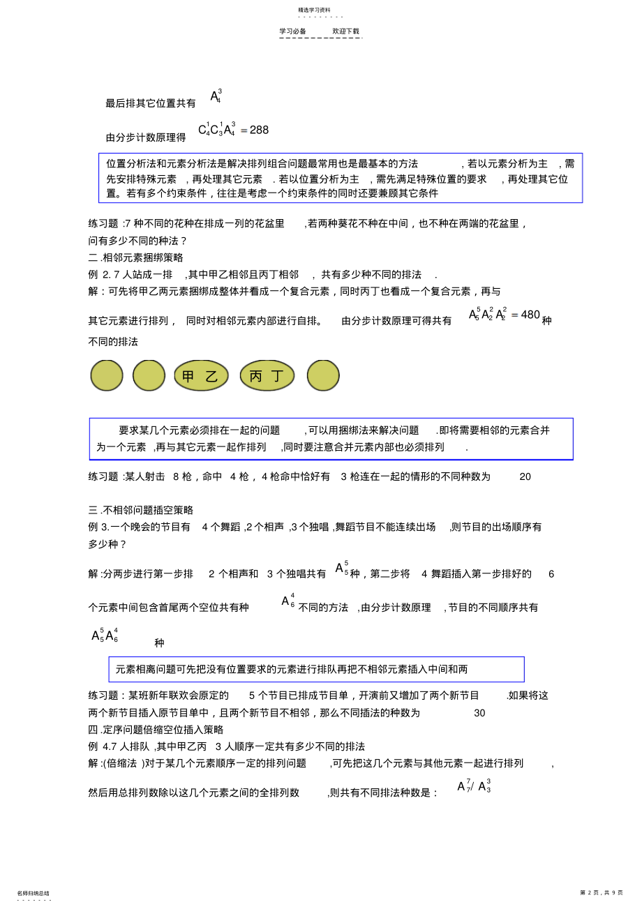 2022年高中数学-排列组合的二十种解法总结教案-新人教A版- .pdf_第2页