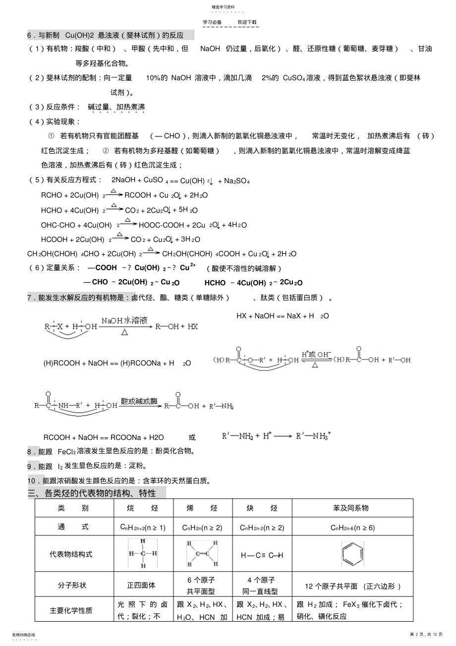 2022年高中有机化学基础知识点归纳 2.pdf_第2页