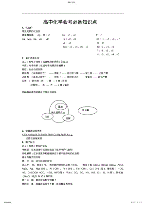 2022年高中化学会考文科必背知识点 .pdf