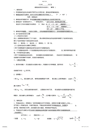 2022年高中物理曲线运动知识点、运动合成和分解练习题 .pdf