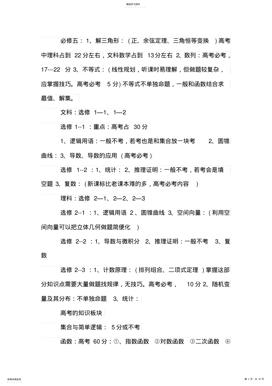 2022年高三数学知识点总结大全 .pdf_第2页