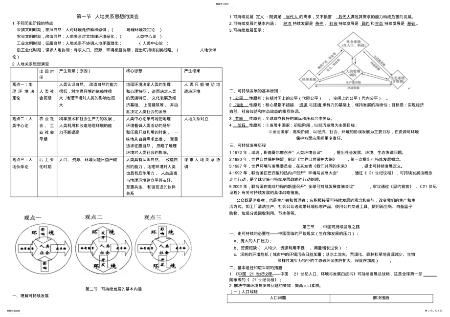 2022年鲁教版高中地理必修三期末会考复习提纲基础知识梳理 .pdf_第2页