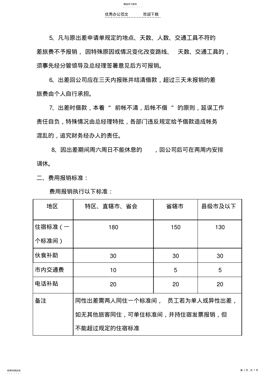 2022年差旅费报销管理制度 .pdf_第2页