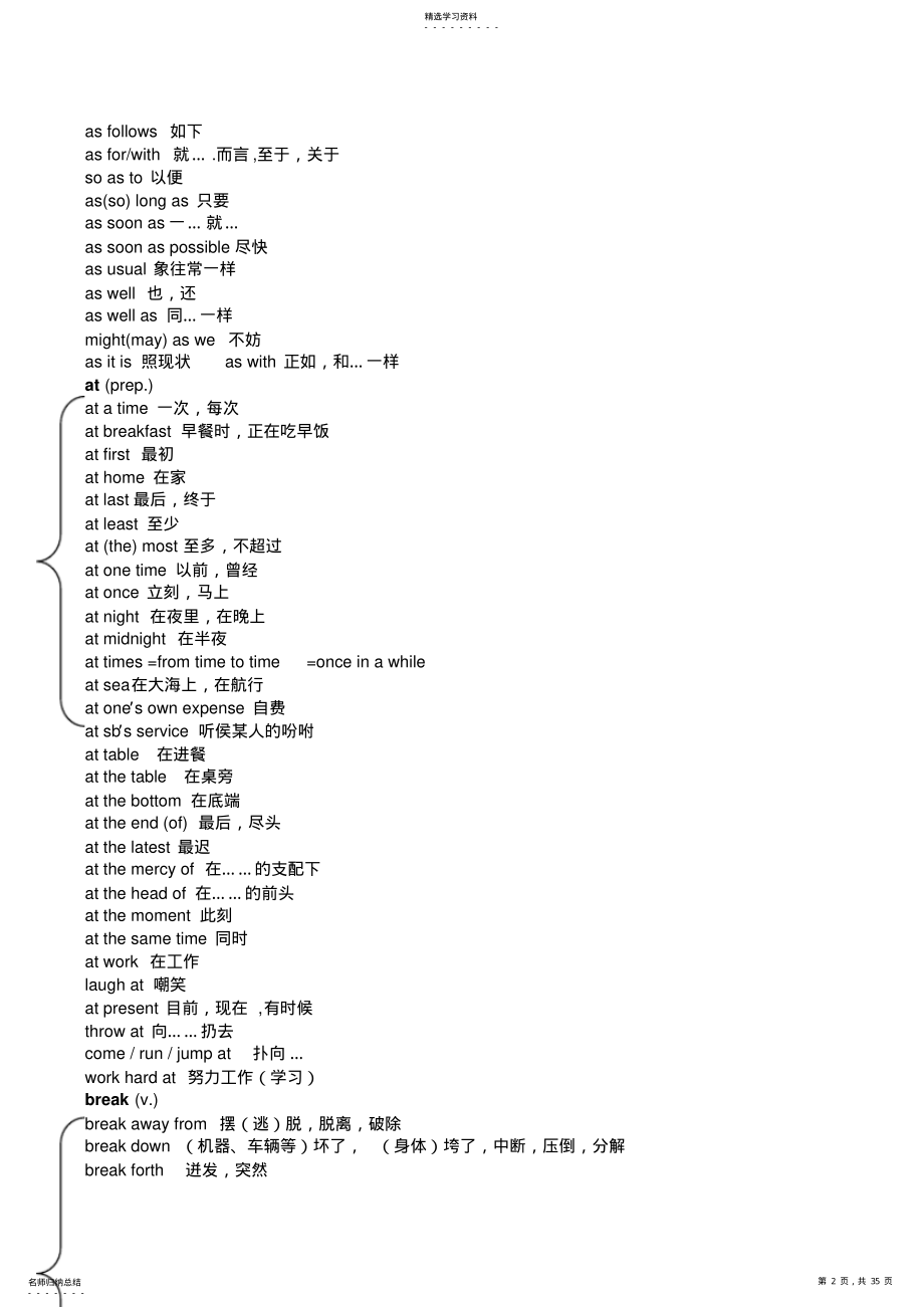 2022年高考英语重点短语归纳 .pdf_第2页