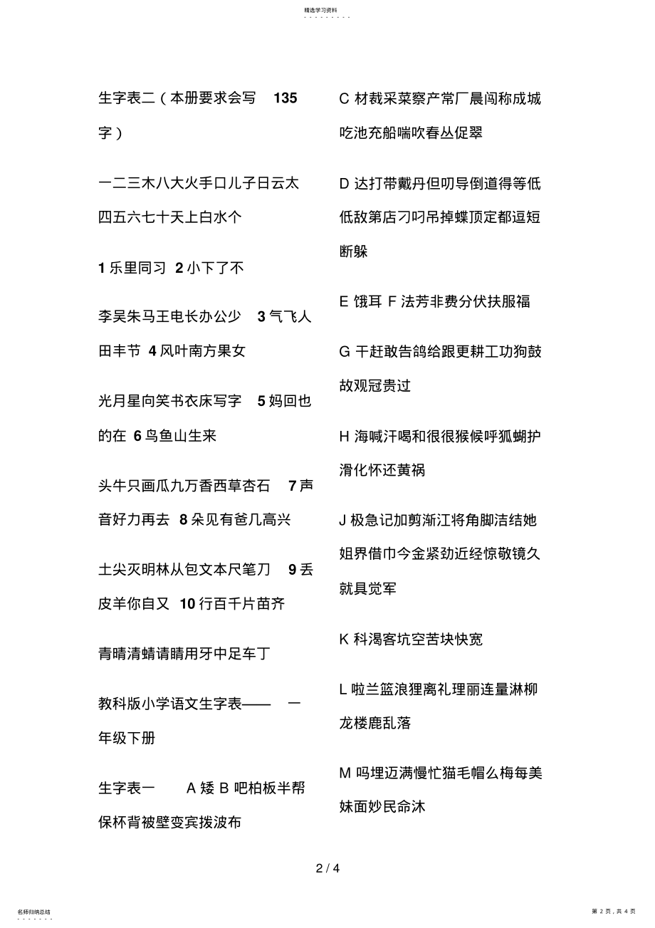 2022年教科版小学语文一级生字表 .pdf_第2页