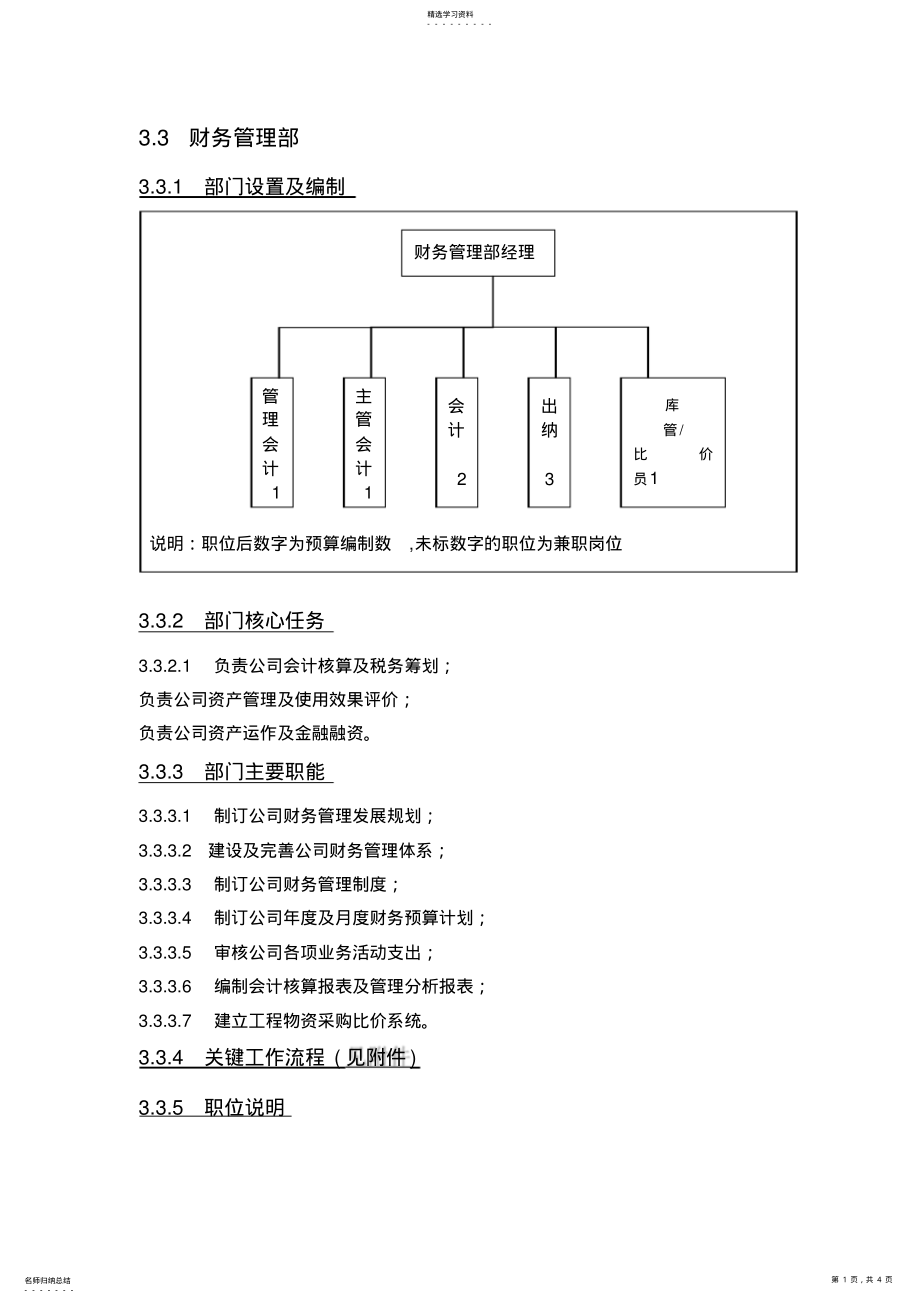 2022年房地产公司财务部、成本部主要职责 .pdf_第1页