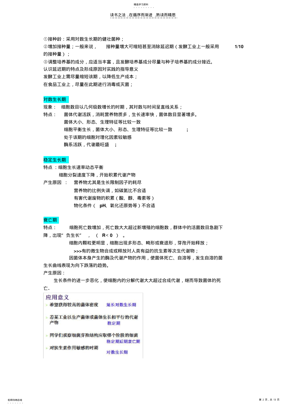 微生物的生长知识点整理 .pdf_第2页