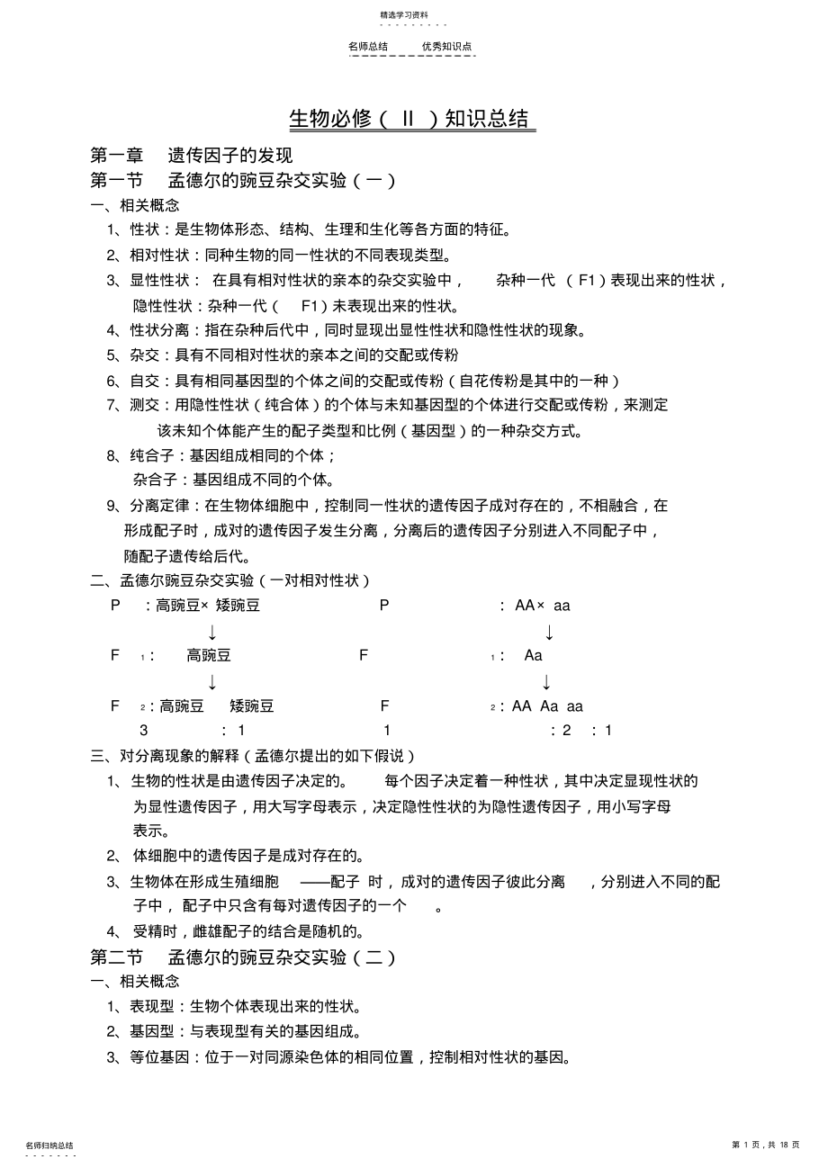 2022年高中生物人教版必修二知识点总结 2.pdf_第1页