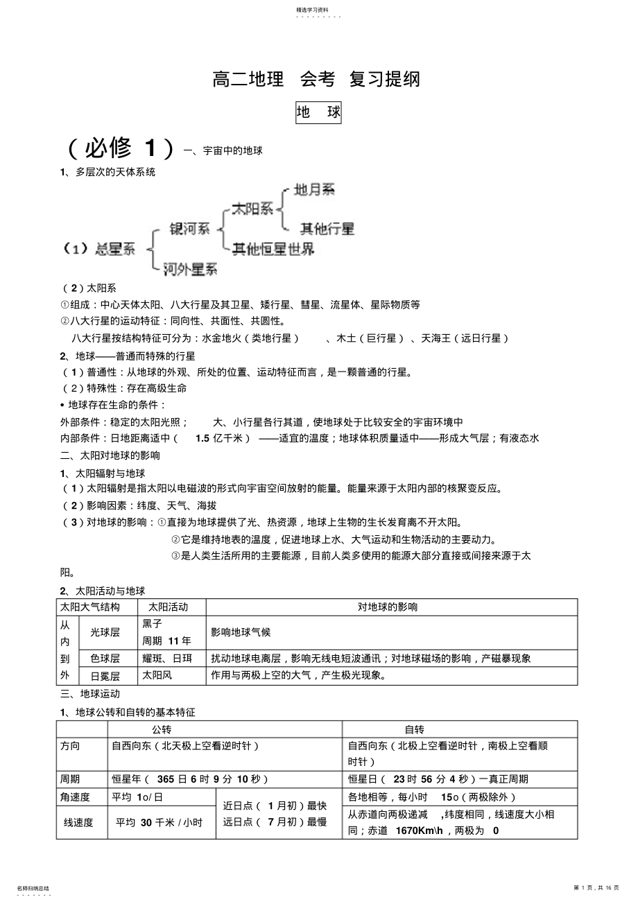 2022年高二地理会考复习提纲 .pdf_第1页