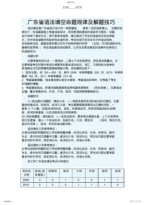 2022年广东省语法填空命题规律及解题技巧 .pdf