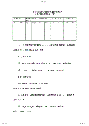 2022年形容词和副词比较级的变化规则 .pdf