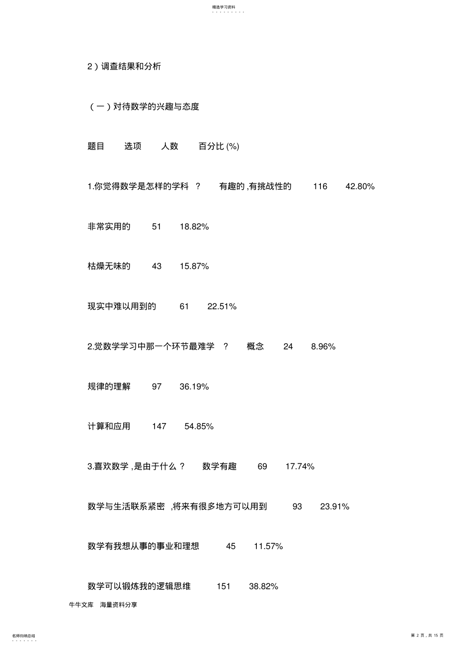 2022年高二学习数学情况调查报告 .pdf_第2页