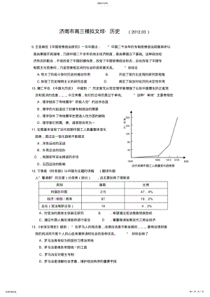 2022年高三文综历史试题 .pdf