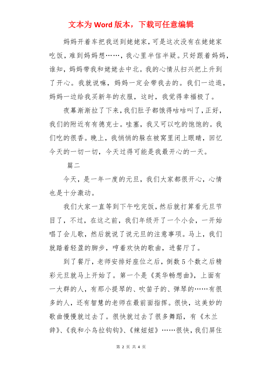 快乐的元旦日记【三篇】.docx_第2页