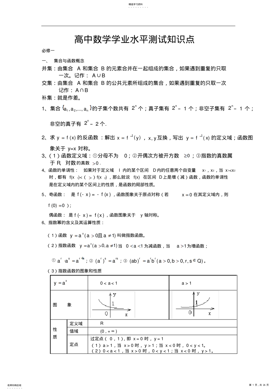 2022年高中数学学业水平考试知识点大全 2.pdf_第1页