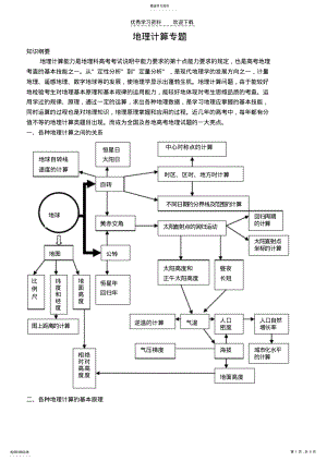 2022年高中地理计算专题 .pdf