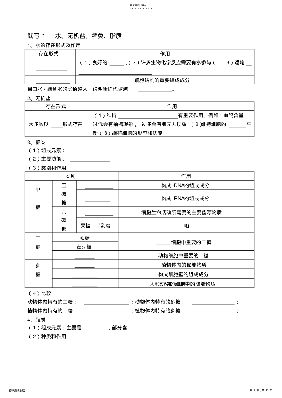 2022年必修一知识点默写 2.pdf_第1页