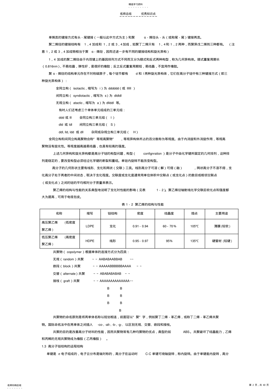 2022年高分子物理重要知识点 2.pdf_第2页