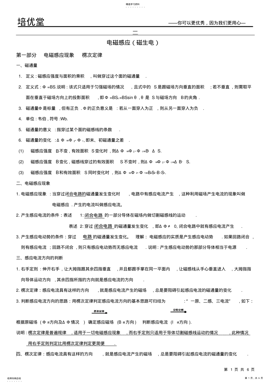 2022年高中物理电磁感应知识点汇总 2.pdf_第1页