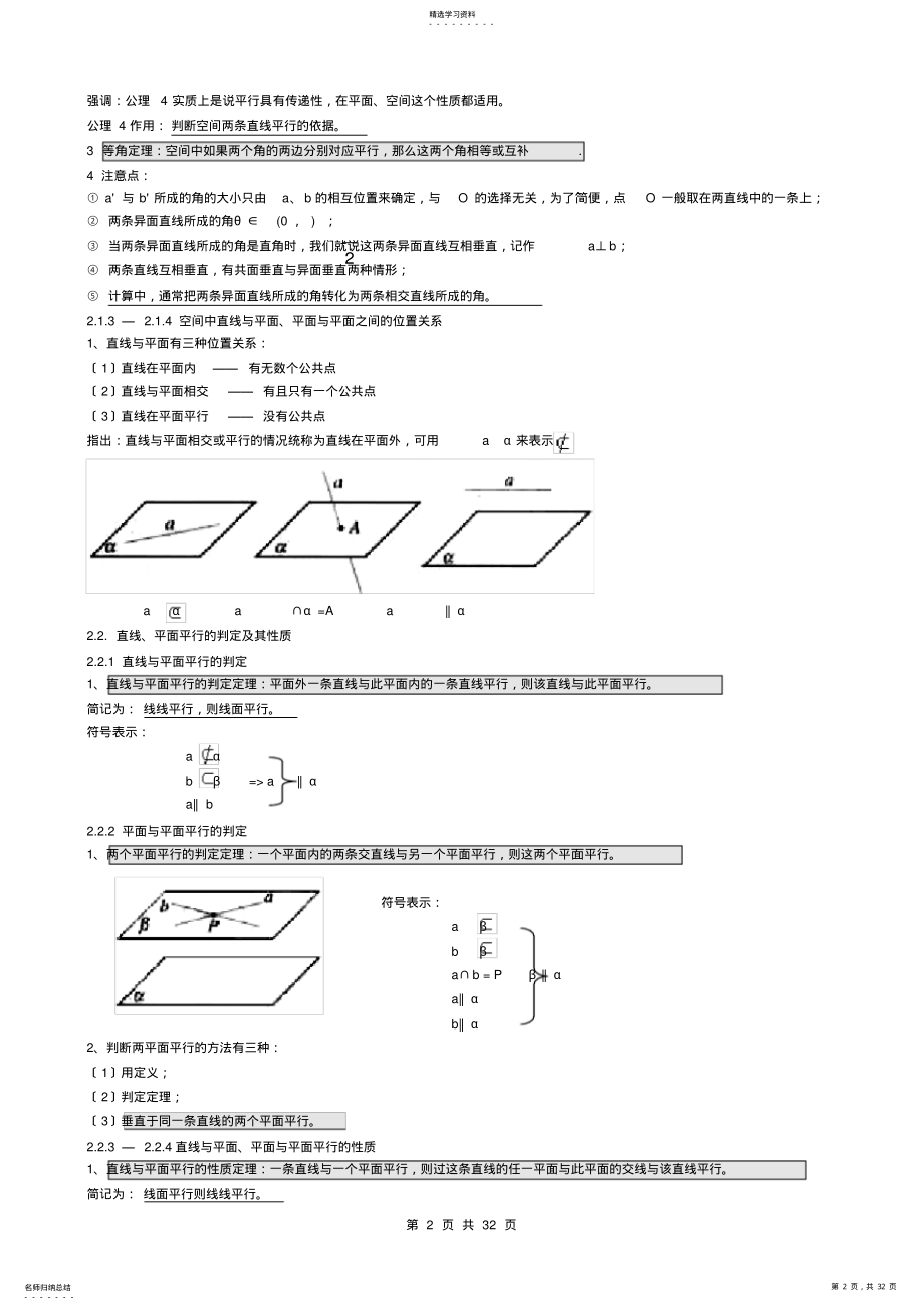 2022年高中数学必修2第二章知识点总结 .pdf_第2页