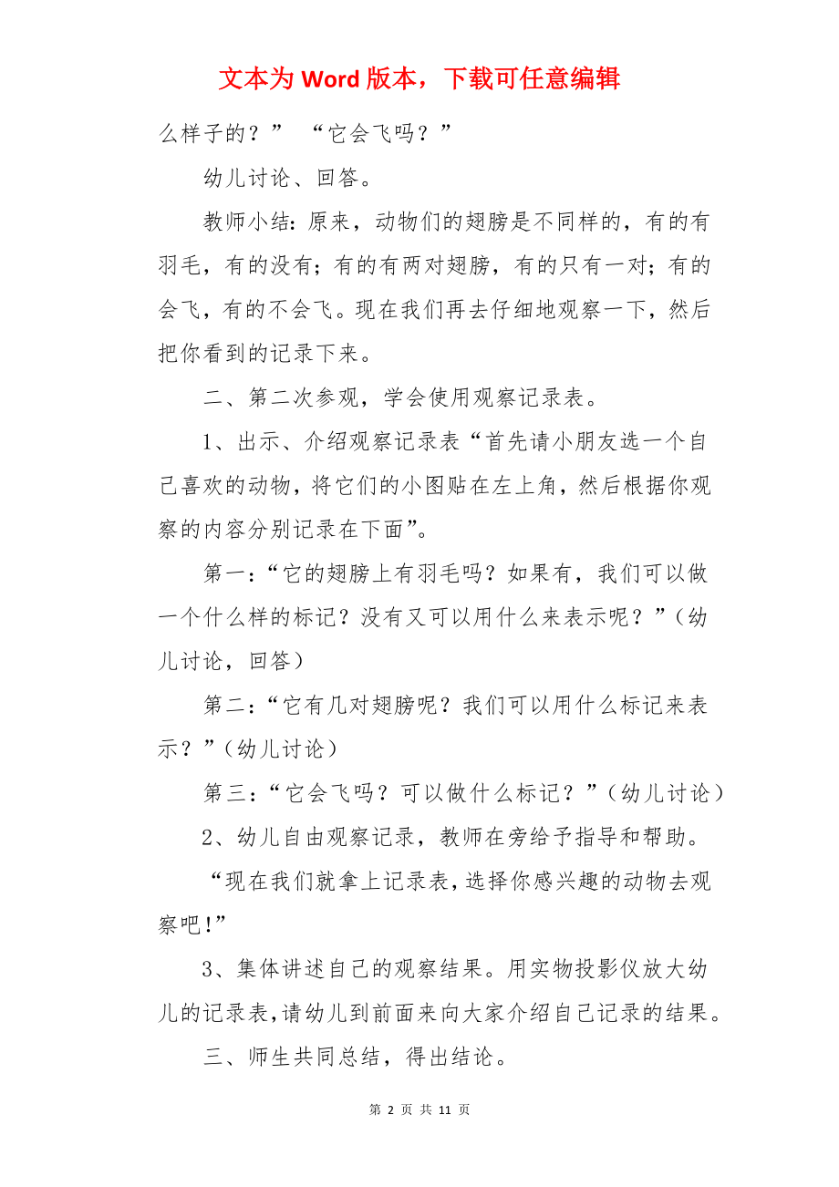 动物的翅膀教案.docx_第2页