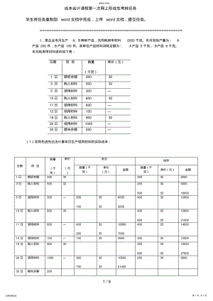 2022年成本会计课程第一次网上形成性考核任务 .pdf