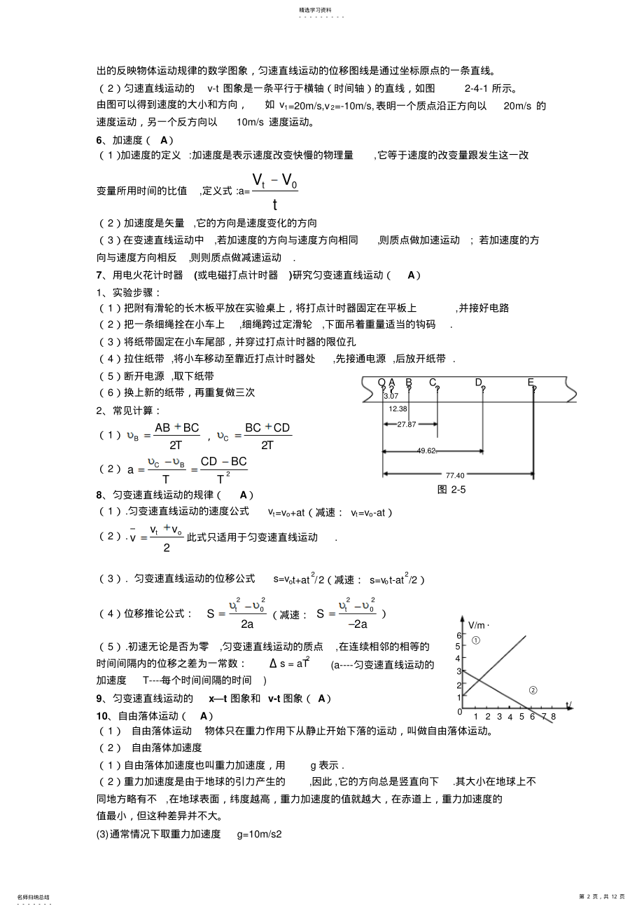 2022年高中物理知识点复习提纲 .pdf_第2页