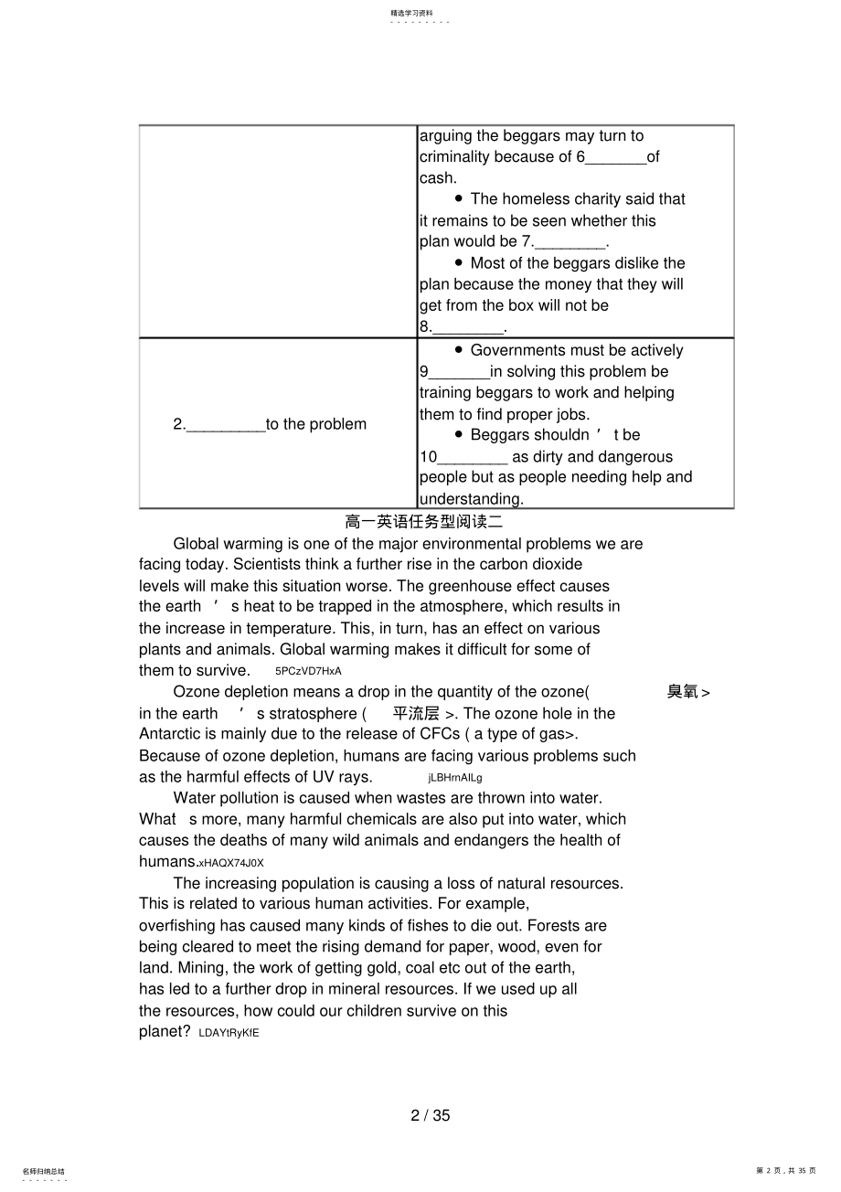 2022年高一英语任务型阅读专项训练 .pdf_第2页