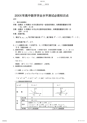 2022年高中数学学业水平测试必背知识点 .pdf