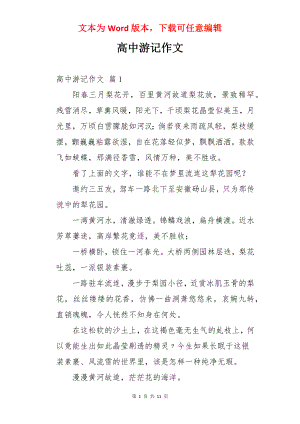 高中游记作文.docx