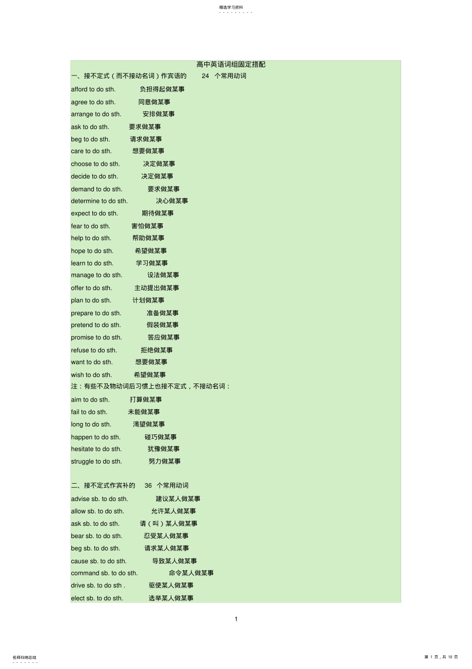 2022年高中英语单词词组固定搭配———— .pdf_第1页