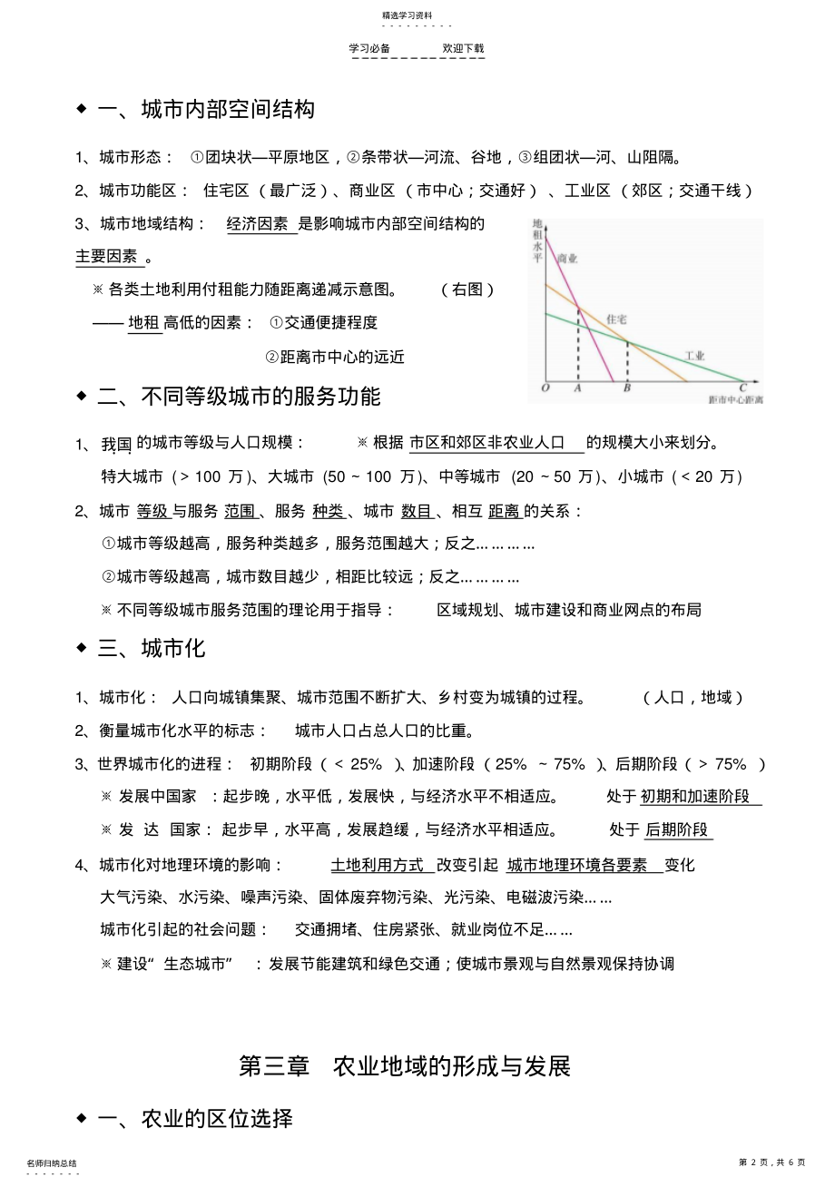 2022年高中地理必修二-知识总结 .pdf_第2页