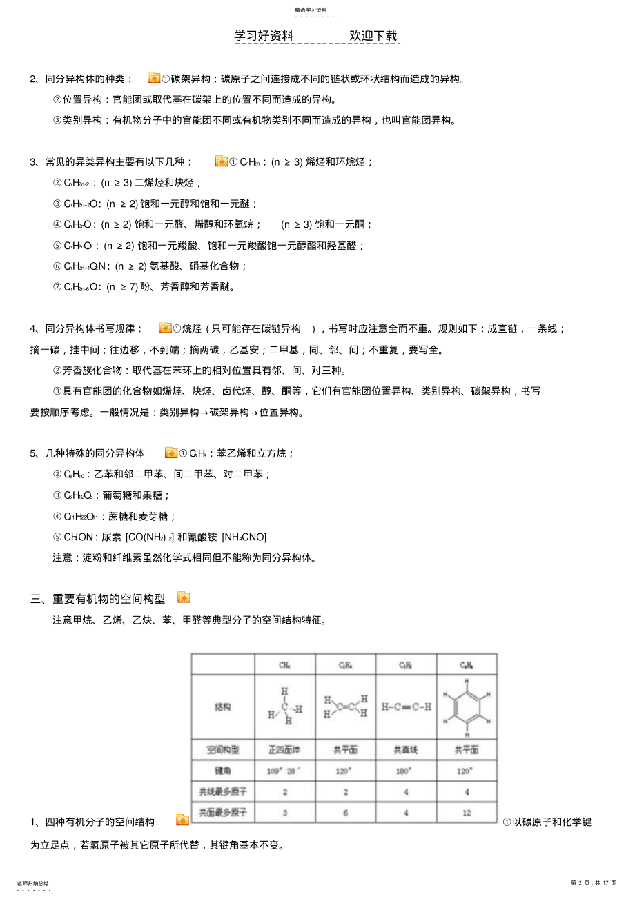 2022年高考冲刺六有机化学专题 .pdf_第2页