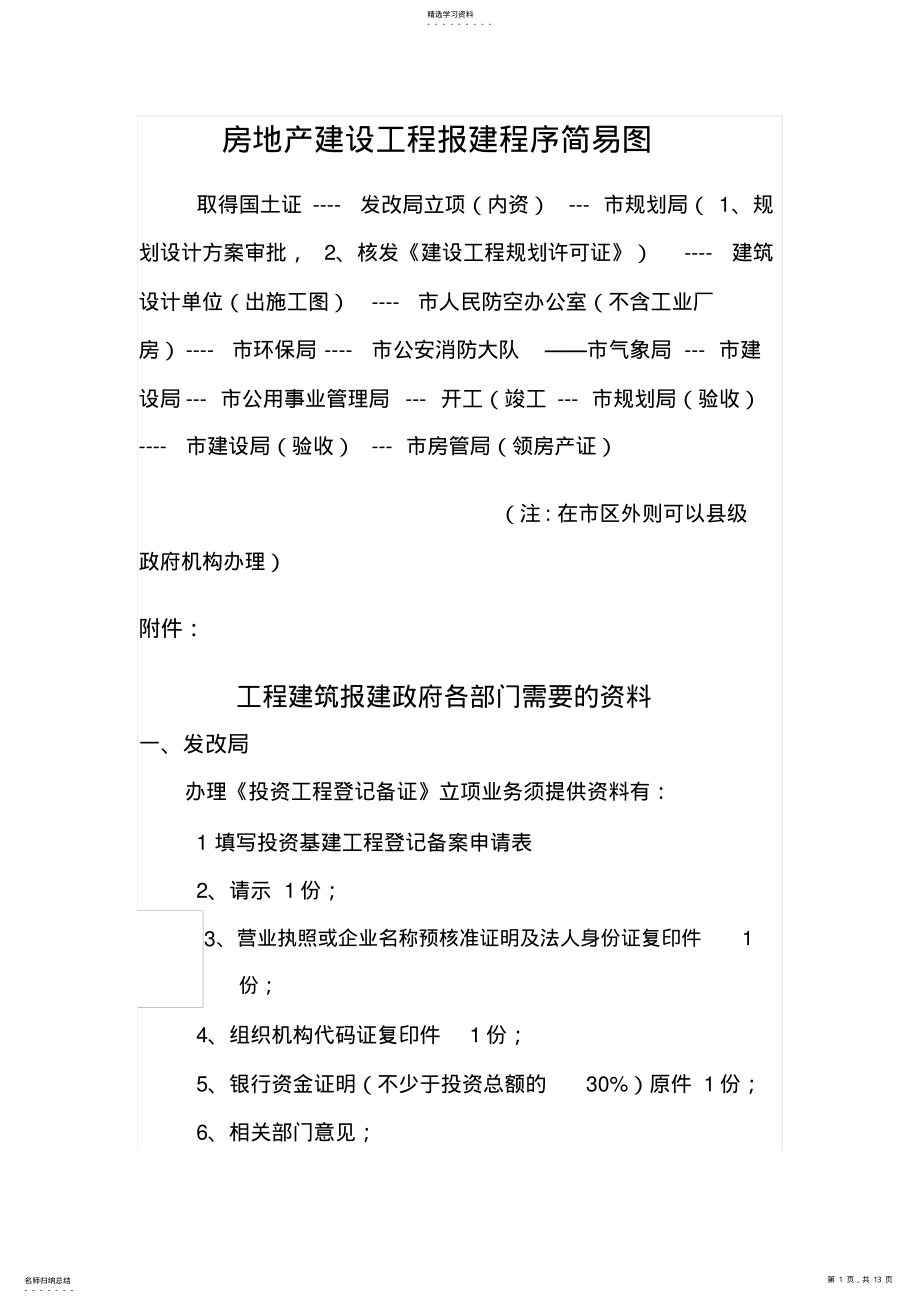 2022年房地产建设项目报建程序简易图 .pdf_第1页