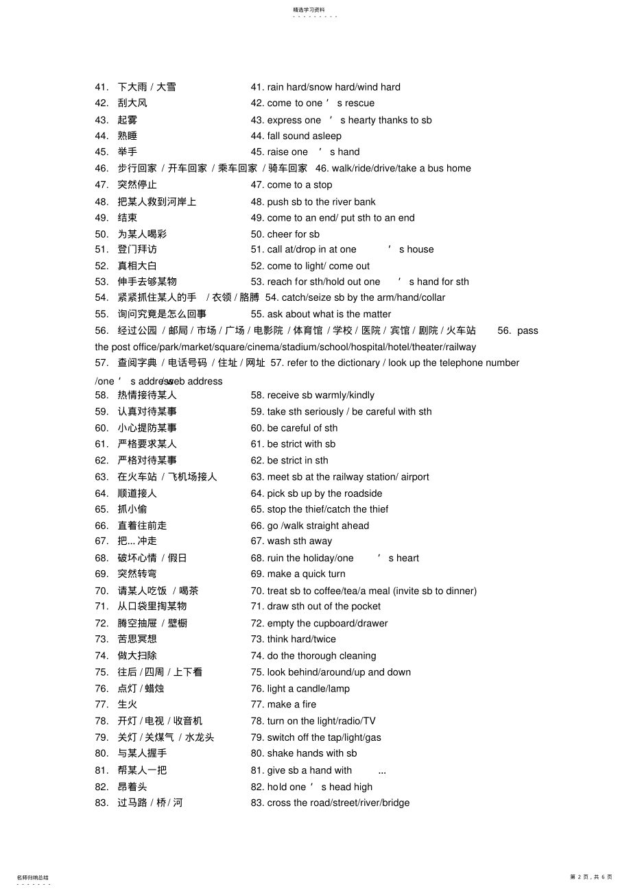 2022年高中英语必备翻译词组短语 .pdf_第2页