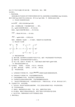 2013年中考化学试题分类汇编专题二物质的鉴别鉴定推断.doc