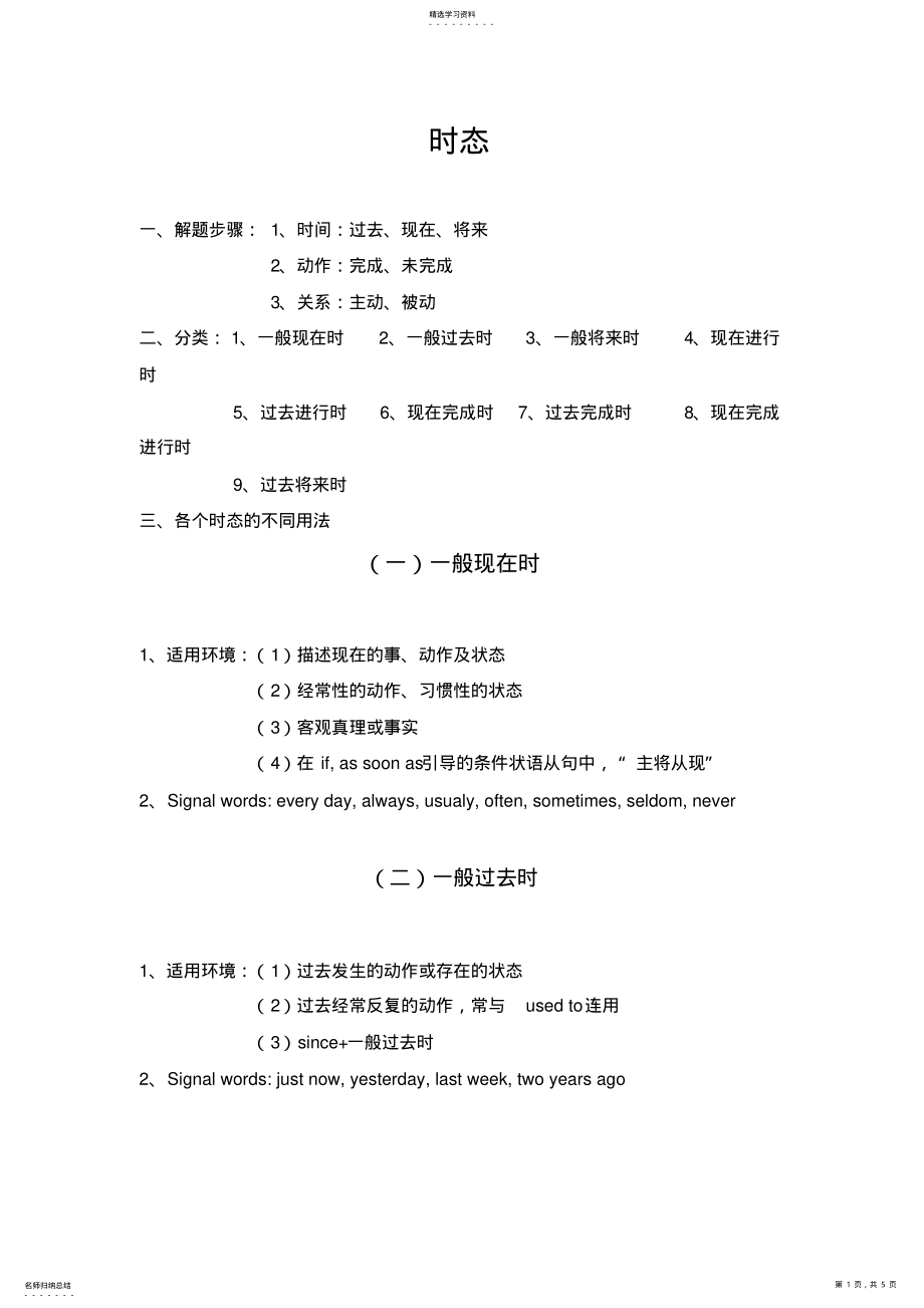 2022年高中时态语态知识点汇总 2.pdf_第1页