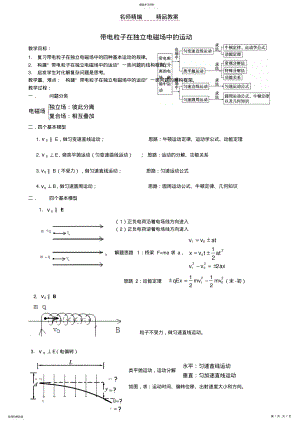 2022年教案带电粒子在独立电磁场中的运动 .pdf