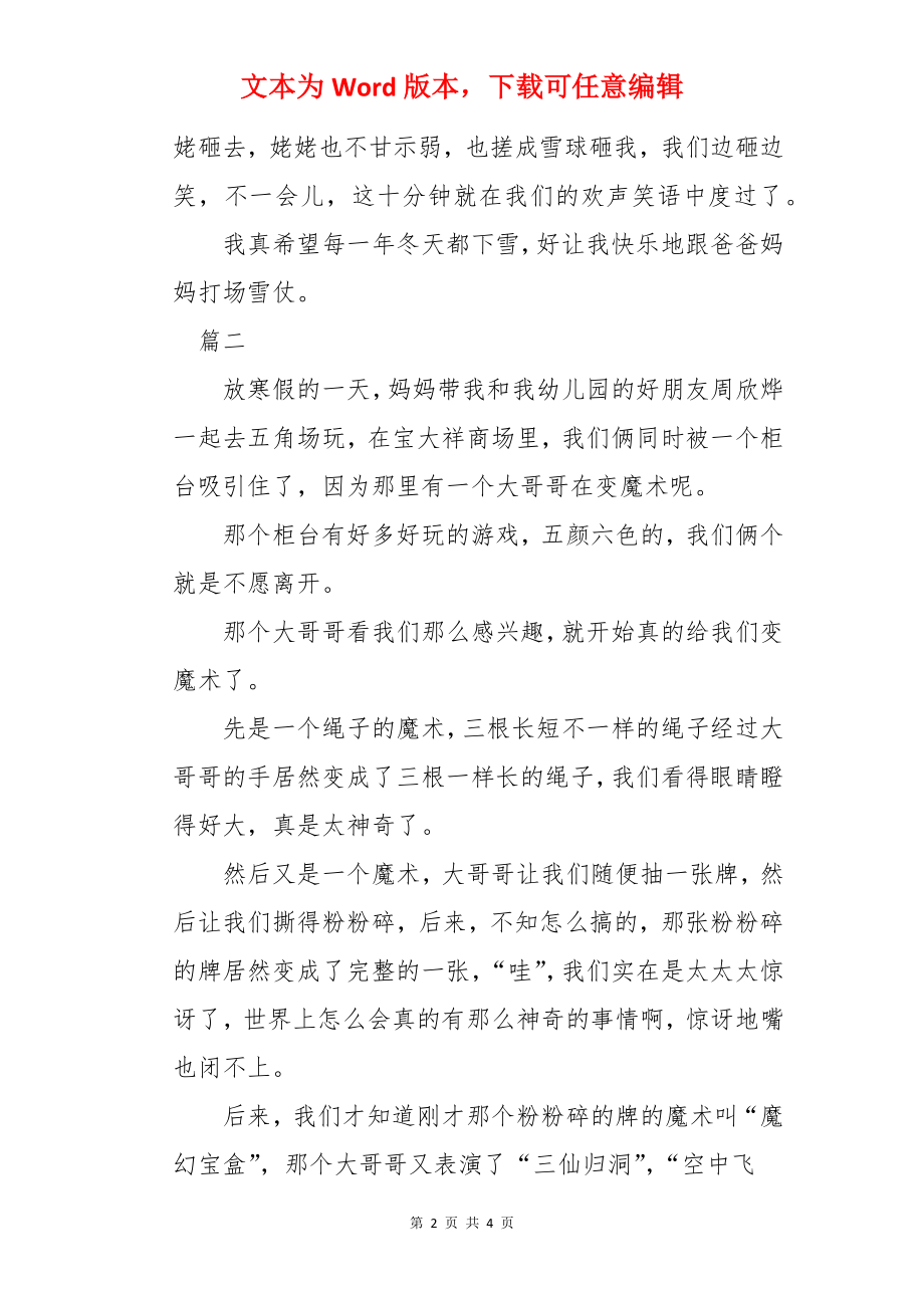 寒假见闻日记300字三篇.docx_第2页