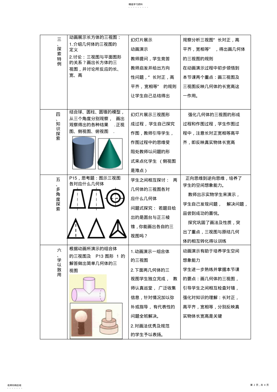 2022年高中数学《空间几何体的三视图》说课稿 .pdf_第2页