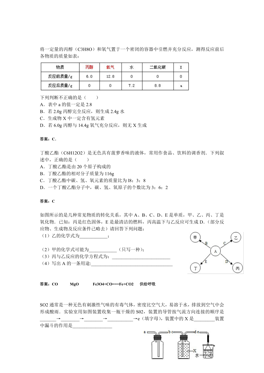 中考整理初中考点重点 化学学科 化学02.doc_第2页