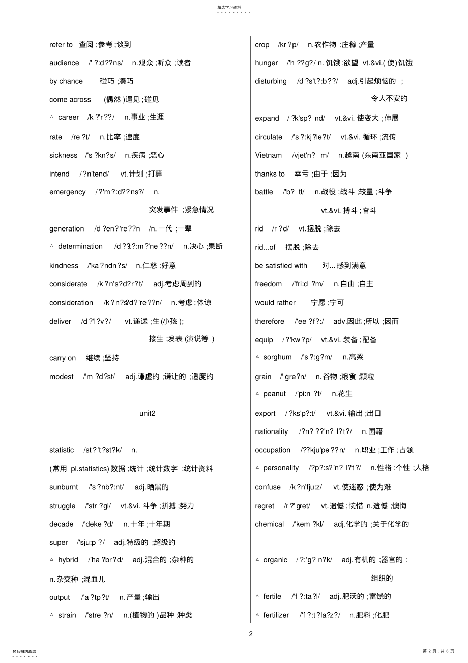 2022年高中英语必修4词汇表有音标 .pdf_第2页