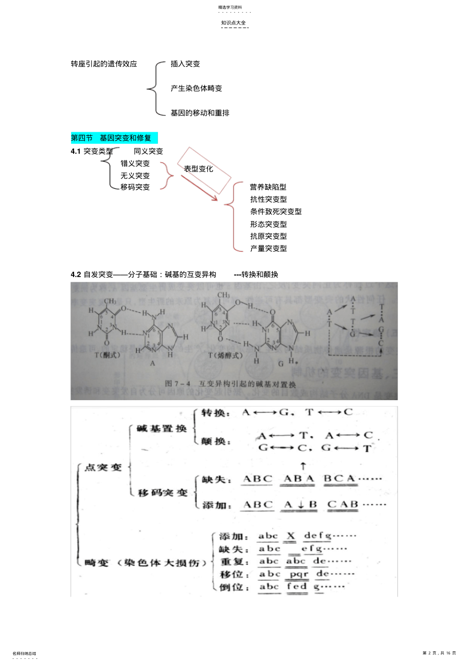 2022年微生物的遗传与变异知识点整理 .pdf_第2页