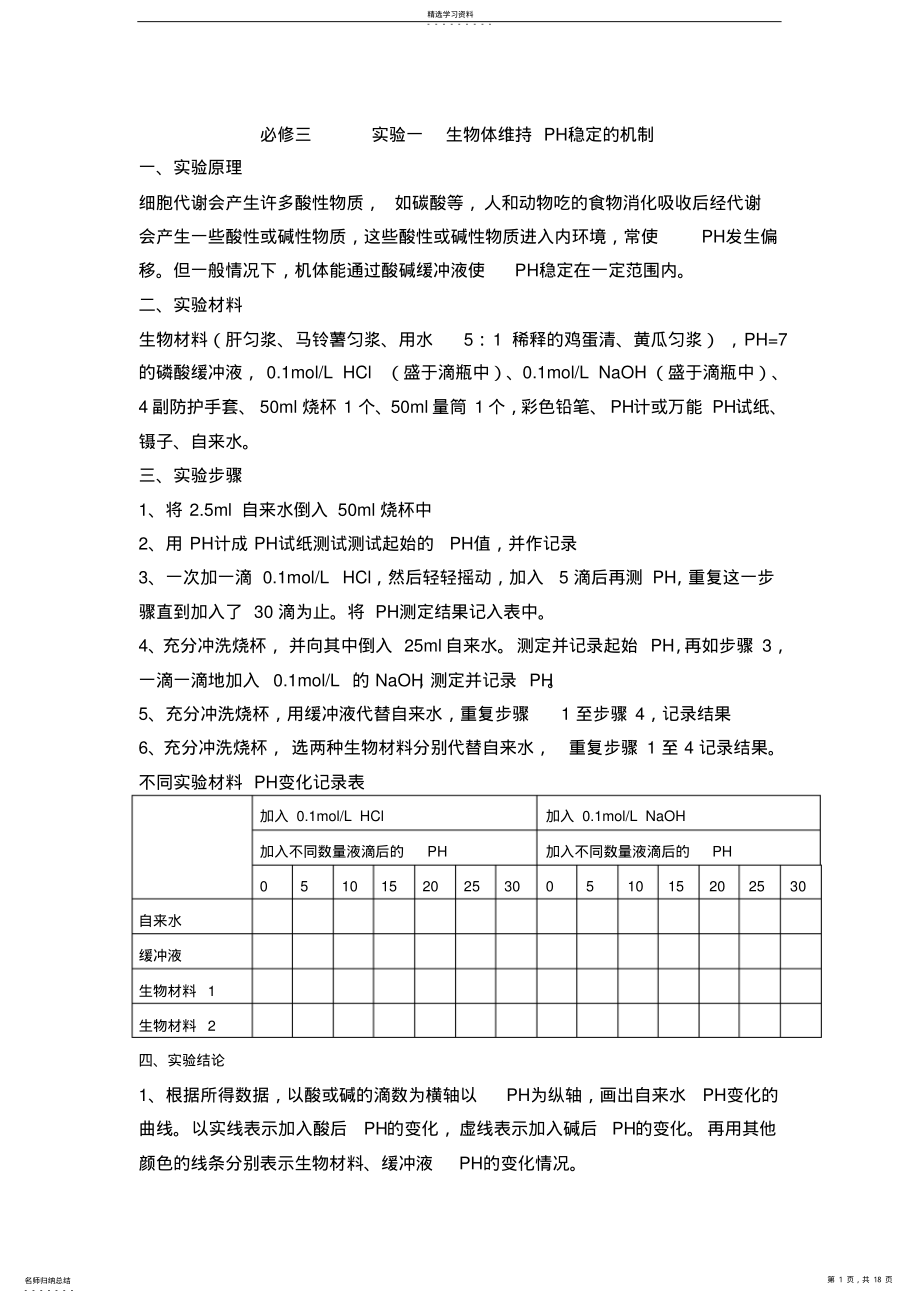 2022年高中生物必修三及选修三实验总结2 .pdf_第1页