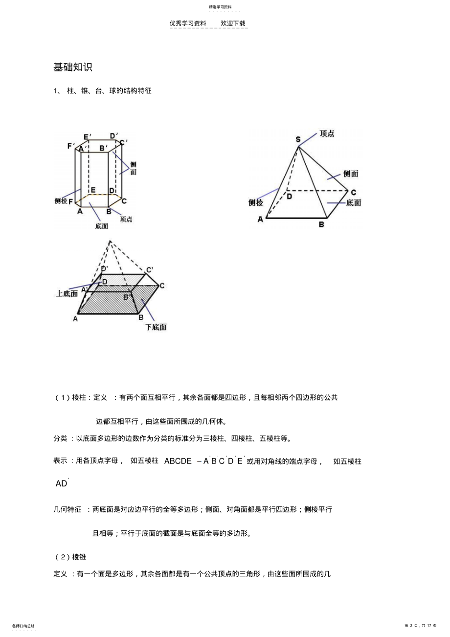 2022年高考复习之立体几何 .pdf_第2页