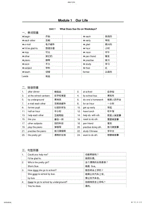 2022年广州版小学英语五年级下每单元要点 .pdf