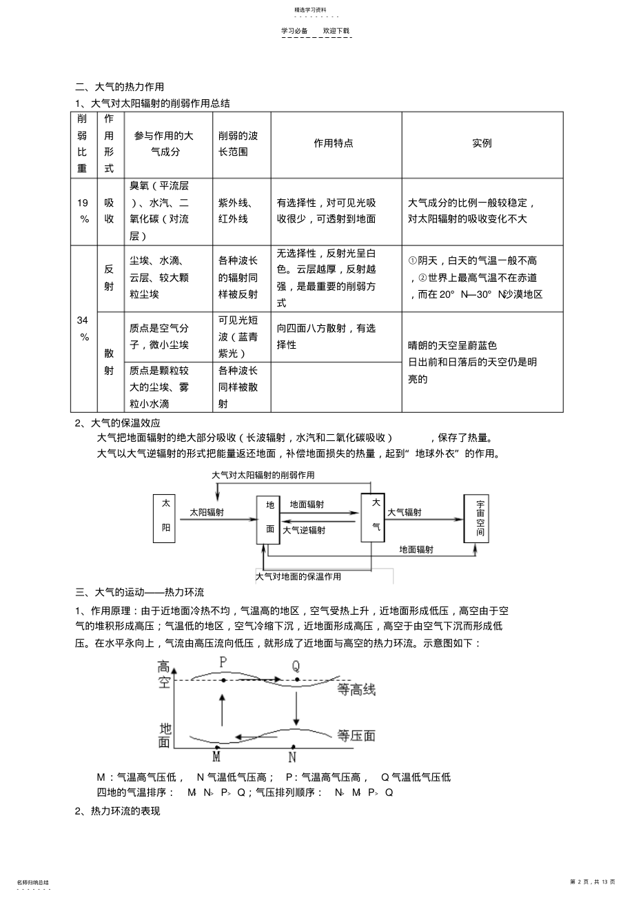 2022年高考地理专题复习----大气环境 .pdf_第2页